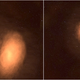 Artist’s interpretation of the active galactic nucleus, as it would be seen perpendicularly (left), and as we see it off-angle from Earth (right).